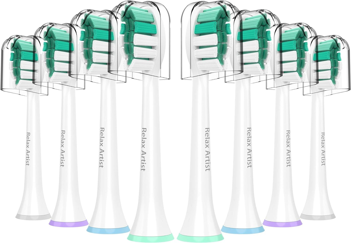 Relax Artist Toothbrush Replacement Heads for Sonicare Heads Replacement, for Philips Sonicare Electric Toothbrush Replacement Brush Heads, 8 Pack