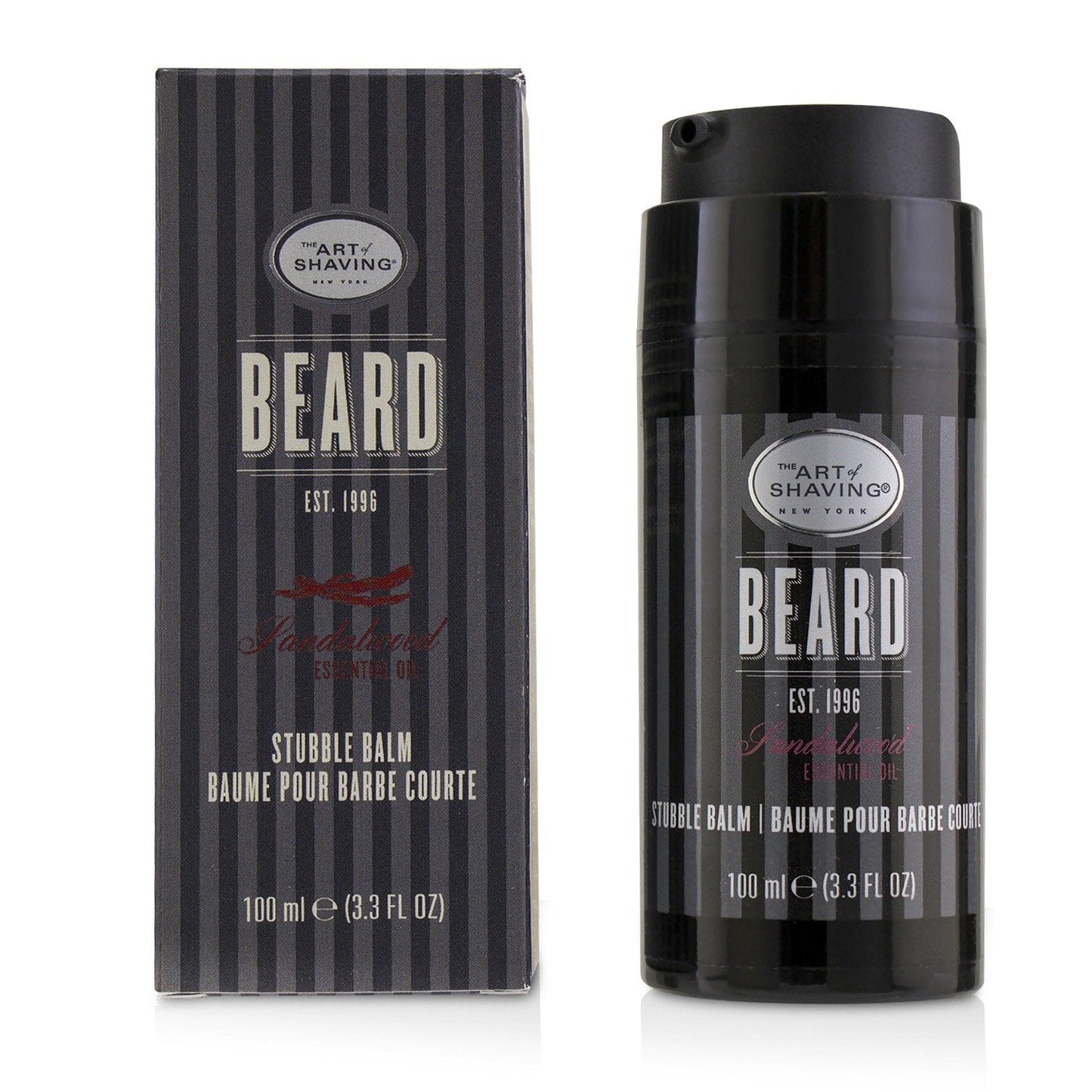 The Art of Shaving Beard Balm, Conditioner for Stubble to Hydrate Skin and Hair, Sandalwood, 3.3 Oz