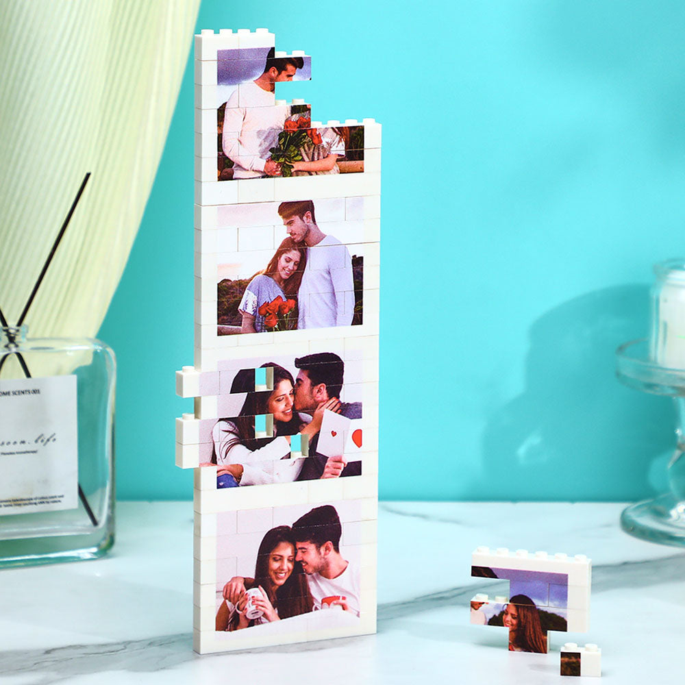 Custom Photo Building Block Puzzle Personalized Photo Square Brick Gift for couples