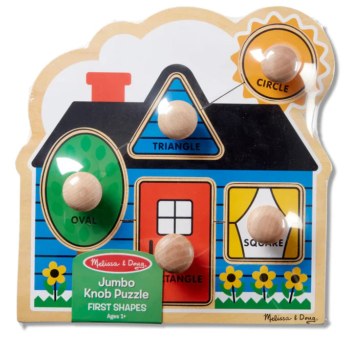 Melissa & Doug Jumbo Knob Puzzle | First Shapes