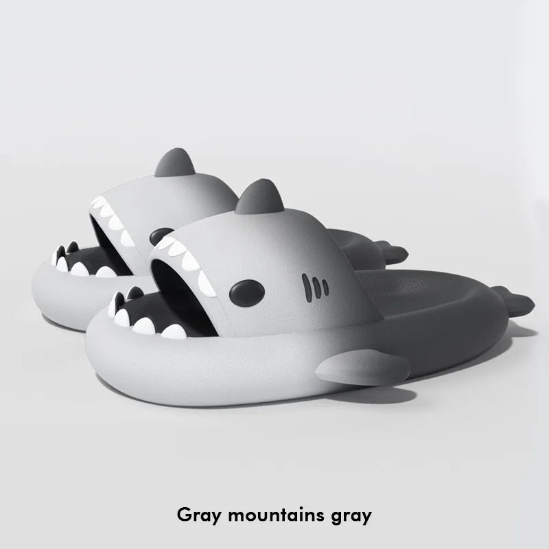 Summer Women's Beach Slides Men's Shark Slippers Color Combination Flip Flops Boy's Girl's Cartoon EVA Sandals Anti-skid Shoes ShopOnlyDeal
