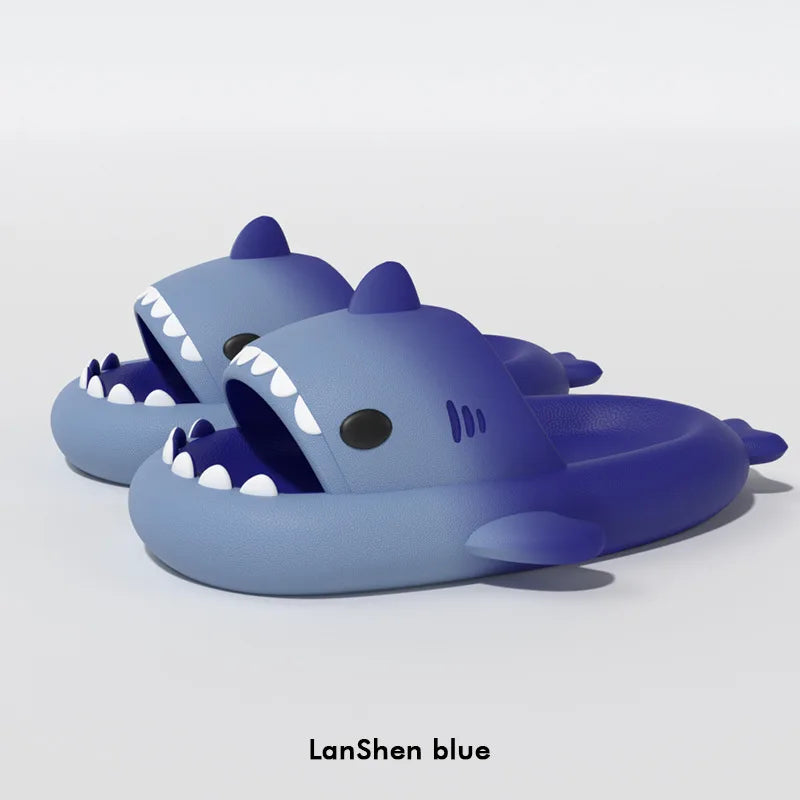Summer Women's Beach Slides Men's Shark Slippers Color Combination Flip Flops Boy's Girl's Cartoon EVA Sandals Anti-skid Shoes ShopOnlyDeal