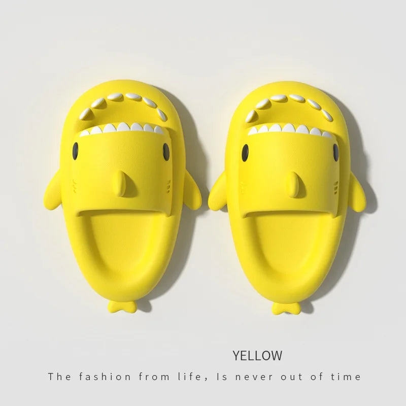 Summer Women's Beach Slides Men's Shark Slippers Color Combination Flip Flops Boy's Girl's Cartoon EVA Sandals Anti-skid Shoes ShopOnlyDeal