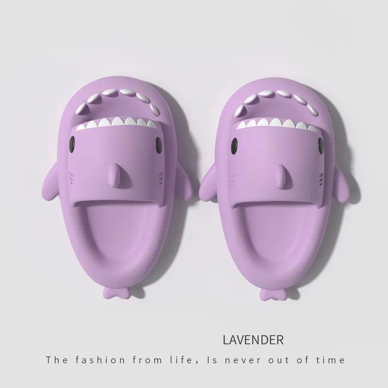 Summer Women's Beach Slides Men's Shark Slippers Color Combination Flip Flops Boy's Girl's Cartoon EVA Sandals Anti-skid Shoes ShopOnlyDeal
