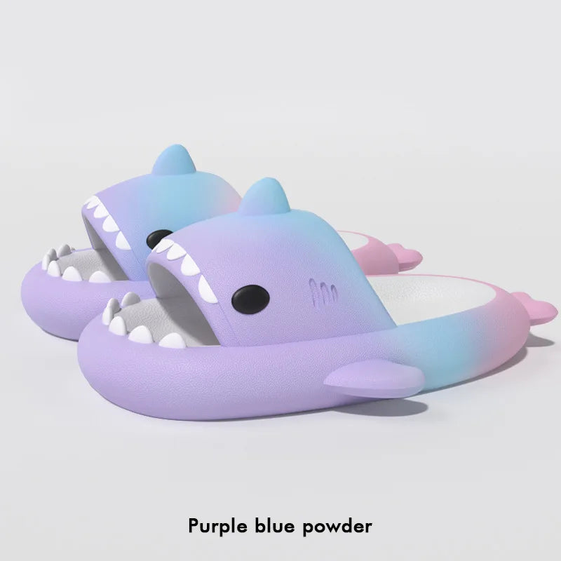 Summer Women's Beach Slides Men's Shark Slippers Color Combination Flip Flops Boy's Girl's Cartoon EVA Sandals Anti-skid Shoes ShopOnlyDeal