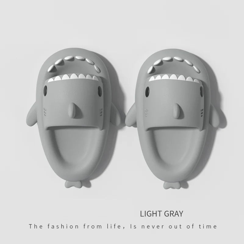 Summer Women's Beach Slides Men's Shark Slippers Color Combination Flip Flops Boy's Girl's Cartoon EVA Sandals Anti-skid Shoes ShopOnlyDeal