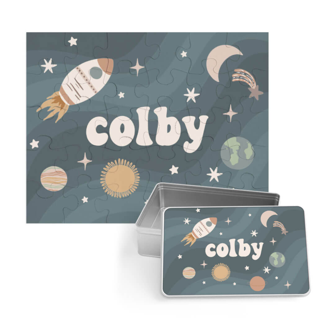 star explorer personalized kids puzzle with tin