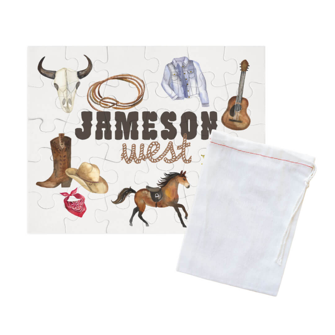 Kids Personalized 30 Piece Puzzle | Wild West