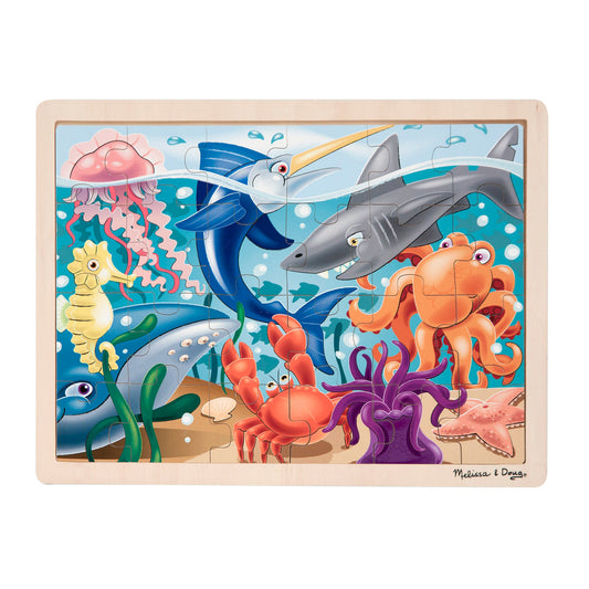 Melissa & Doug Wooden Jigsaw Puzzle | Under the Sea