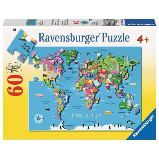 Ravensburger 60 Piece Puzzle World Map