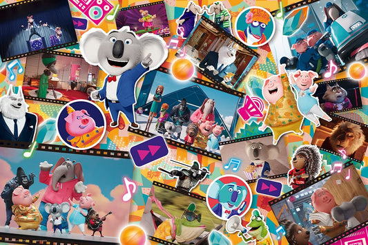 YANOMAN - 10-1414 Jigsaw Puzzle Sing 2 Scenes And Character Cutouts - 1000 Pieces