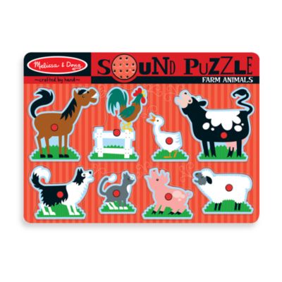 Melissa & Doug Farm Animals Sound Puzzle-8 Pieces