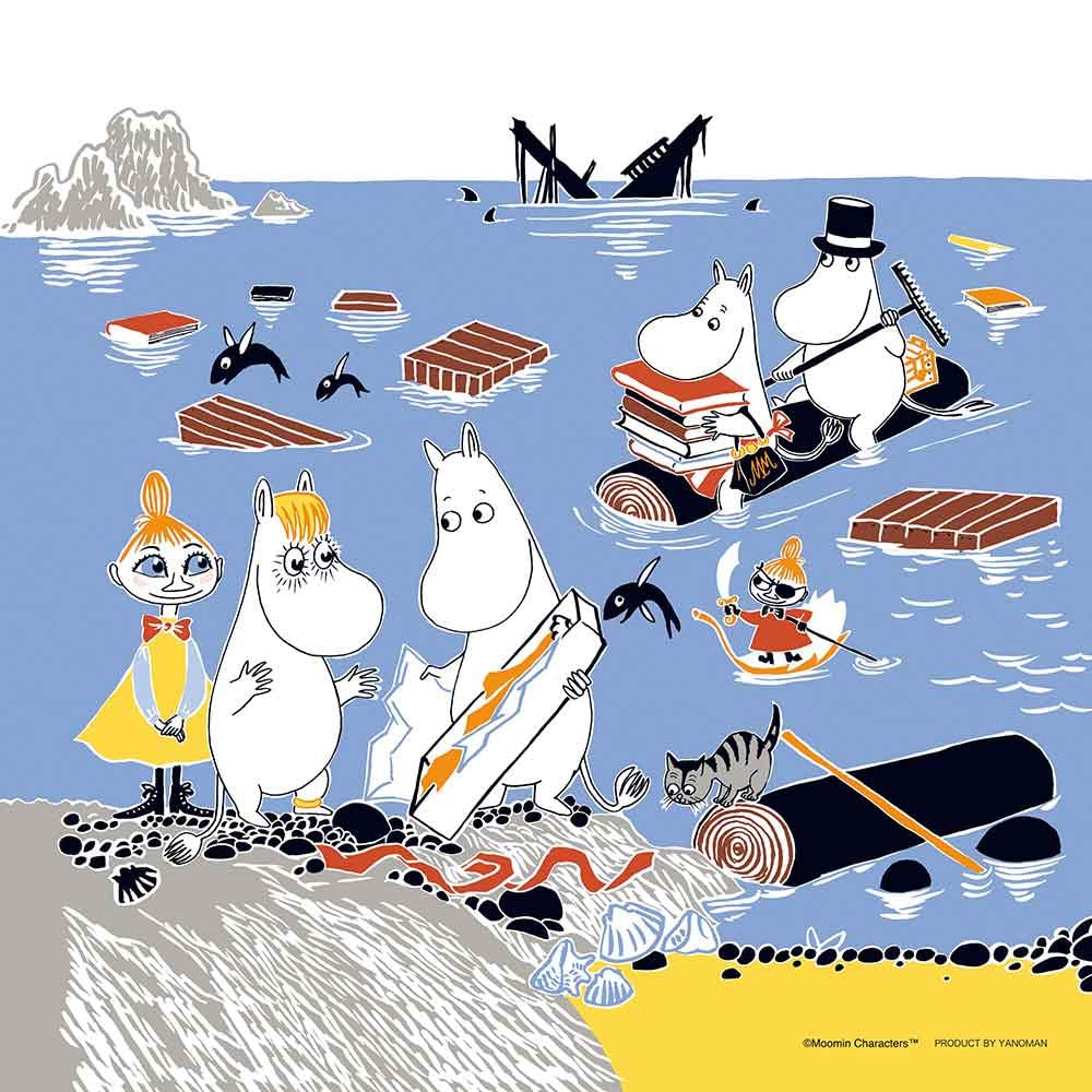 Yanoman Jigsaw Puzzle Moomin Sea Wide Things Japan (25X25Cm 306 Pieces)
