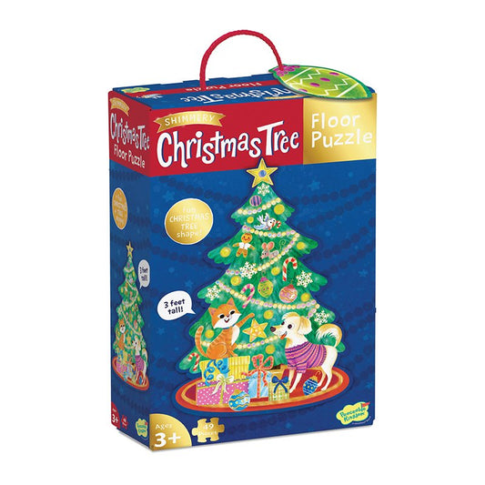 Peaceable Kingdom Floor Puzzle | Christmas Tree