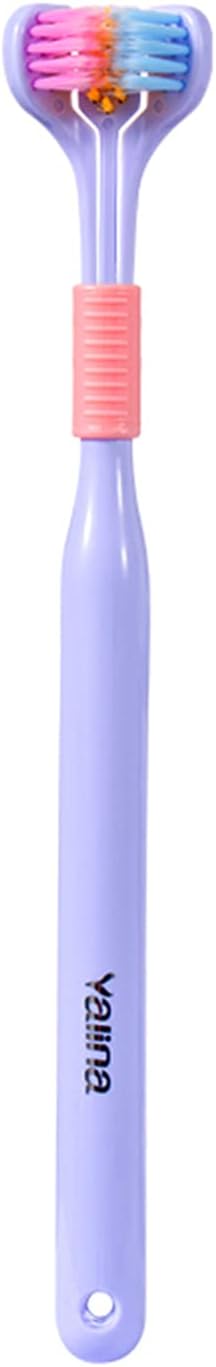 Soft Bristles Tooth Brush Soft and Gentle Clean for All People, 3 Sided Toothbrush for Adults Triple-Angle Tooth-Hugging Deep Cleaning