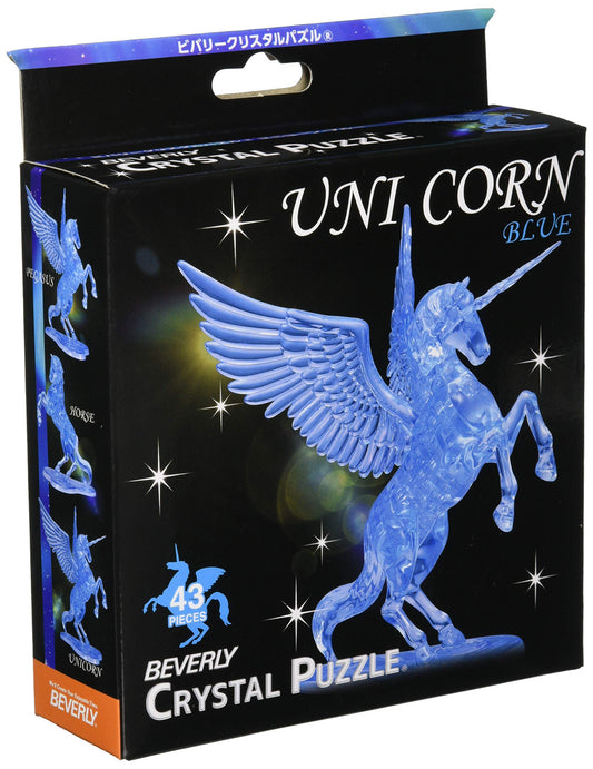 Beverly Crystal Puzzle Unicorn Blue 43 Piece 50246 3D Jigsaw Puzzle Unicorn Puzzle