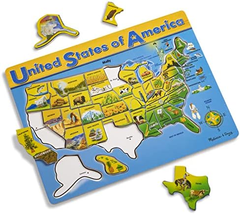 Melissa & Doug USA Map Wooden Puzzle (45 pcs)