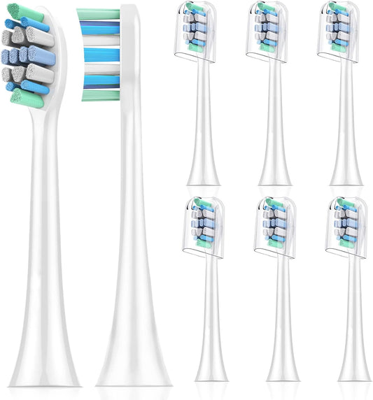Replacement Toothbrush Heads for Philips Sonicare：8 Pack Soft Replacement Electric Brush Head Compatible with Phillips Sonicare Plaque Control Snap-on