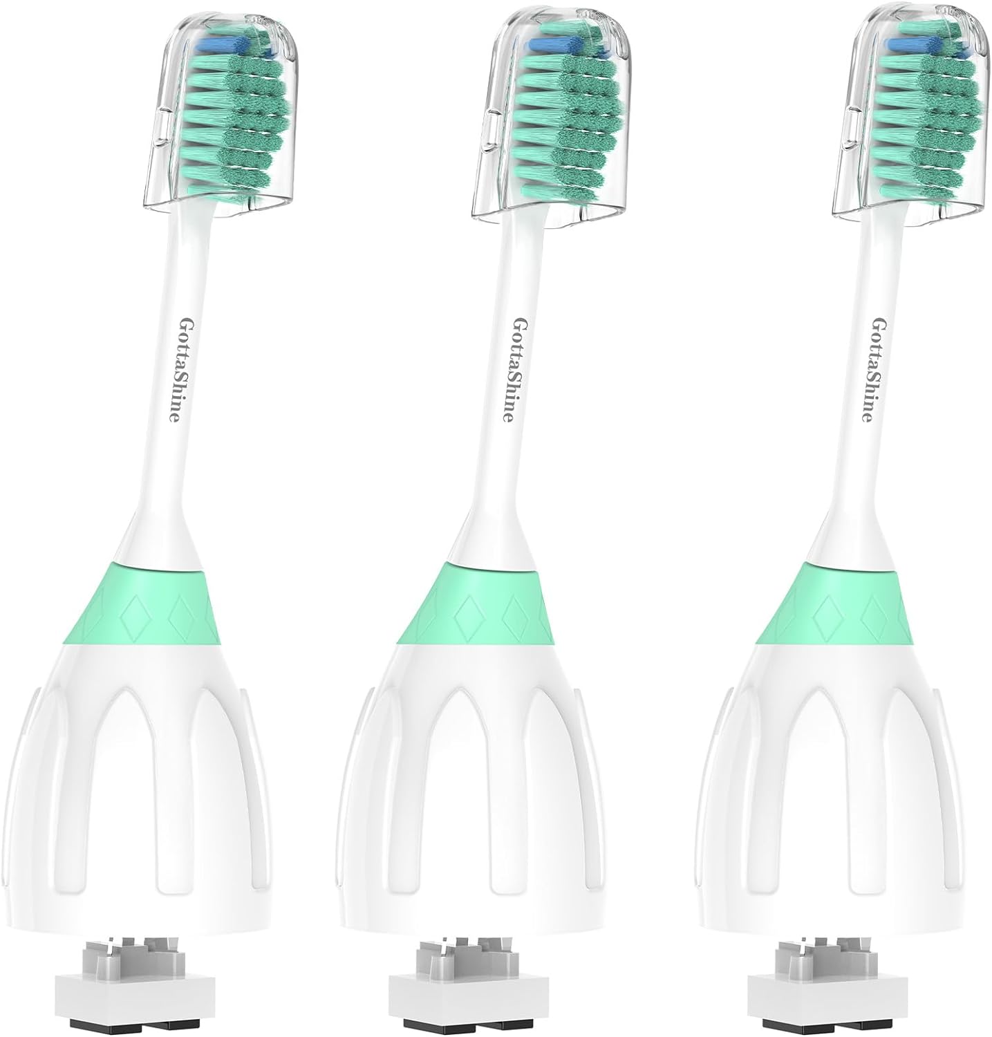 Replacement Toothbrush Heads Compatible with Philips Sonicare Screw-on E-Series, Xtreme, CleanCare Electric Toothbrush, Sonicare Replacement Heads Refills, Multi-Color Rings