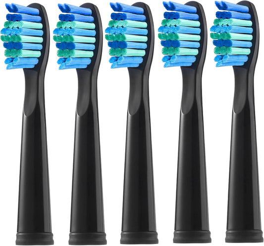5 Pack Electric Toothbrush Replacement Heads Compatible with Fairywill,Toothbrush Heads Compatible with FW-507/508/551/515/917/959/2011,FW-D1/D3/D7/D8