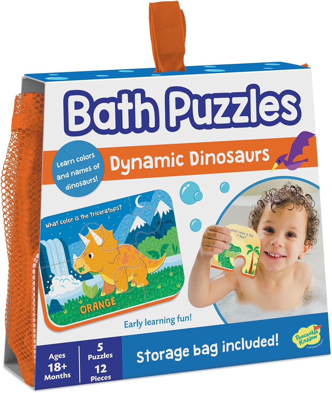 Peaceable Kingdom Bath Puzzles |  Dynamic Dinosaurs