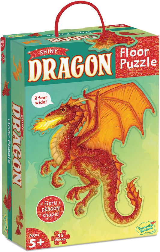 Peaceable Kingdom Floor Puzzle | Shiny Dragon