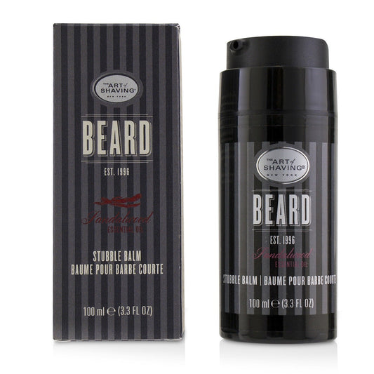 The Art of Shaving Beard Balm, Conditioner for Stubble to Hydrate Skin and Hair, Sandalwood, 3.3 Oz