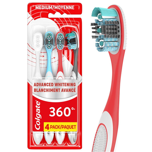 Colgate 360 Advanced Optic White, 4pk, Medium