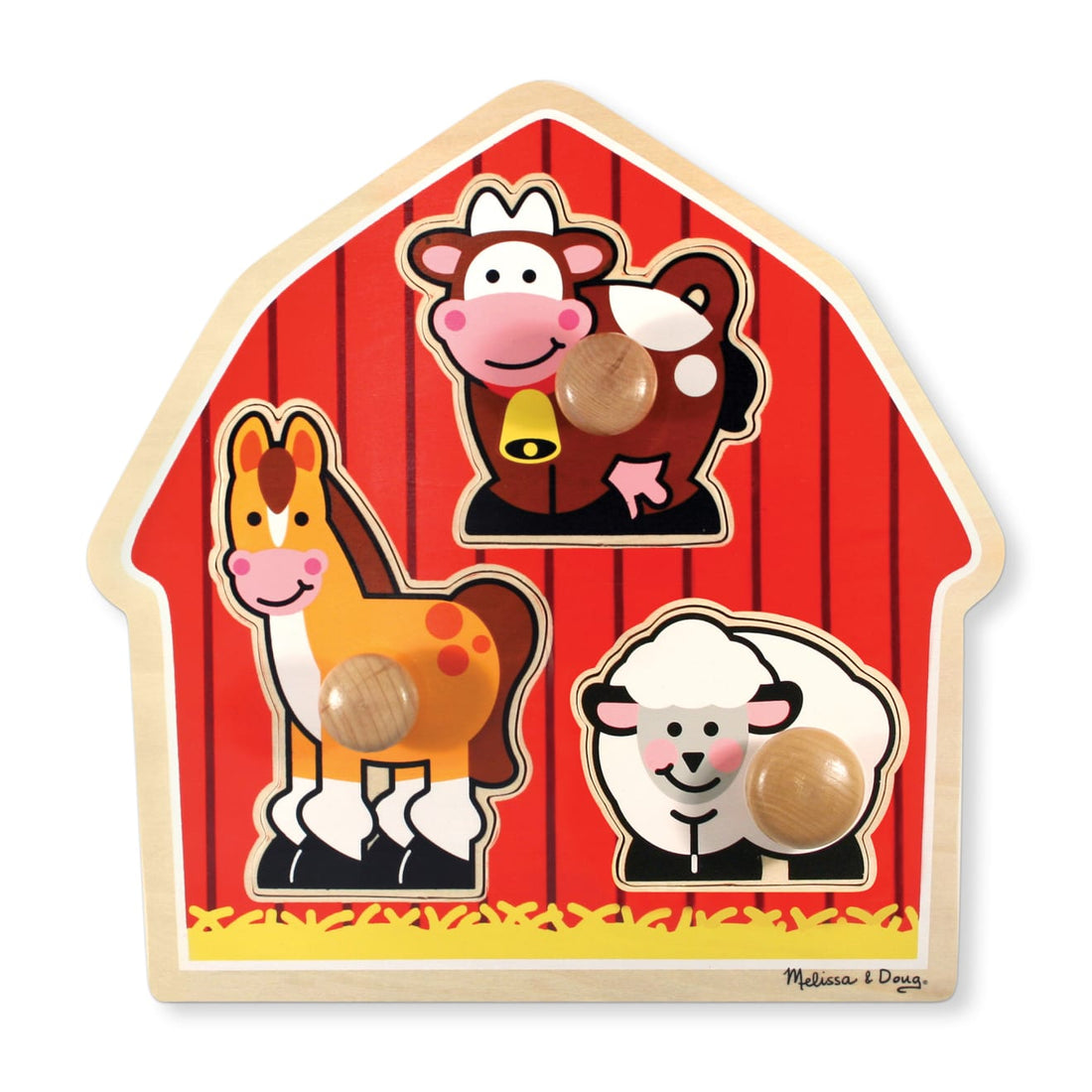 Melissa & Doug Jumbo Knob Puzzle | Barnyard Animals