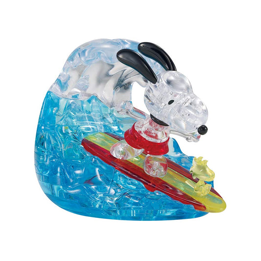 Beverly Crystal 3D Puzzle Snoopy Surfing (40 Pieces) Crystal Snoopy Dog Puzzle