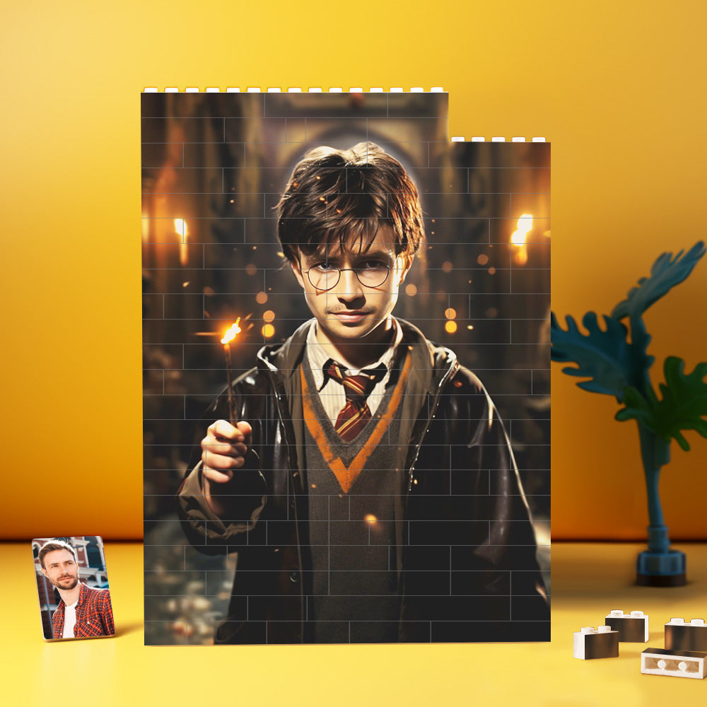Personalized Brick Rectangle Building Photo Block Custom Face Harry Potter Frame