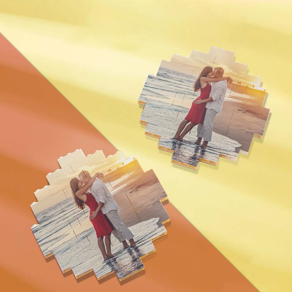 Custom Spotify Code Personalized Brick Round Building Photo Block Frame