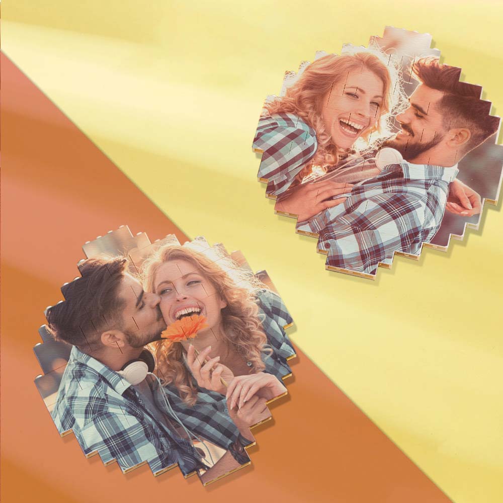 Custom Spotify Code Personalized Brick Round Building Photo Block Frame