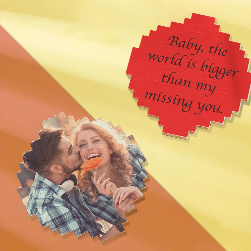 Custom Spotify Code Personalized Brick Round Building Photo Block Frame