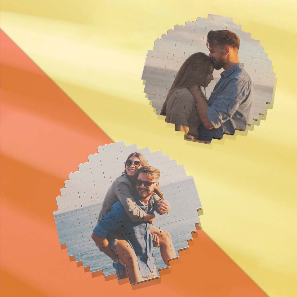 Custom Spotify Code Personalized Brick Round Building Photo Block Frame