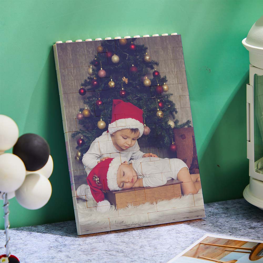 Personalized Brick Rectangle Building Photo Block Spotify Code Custom Text Frame