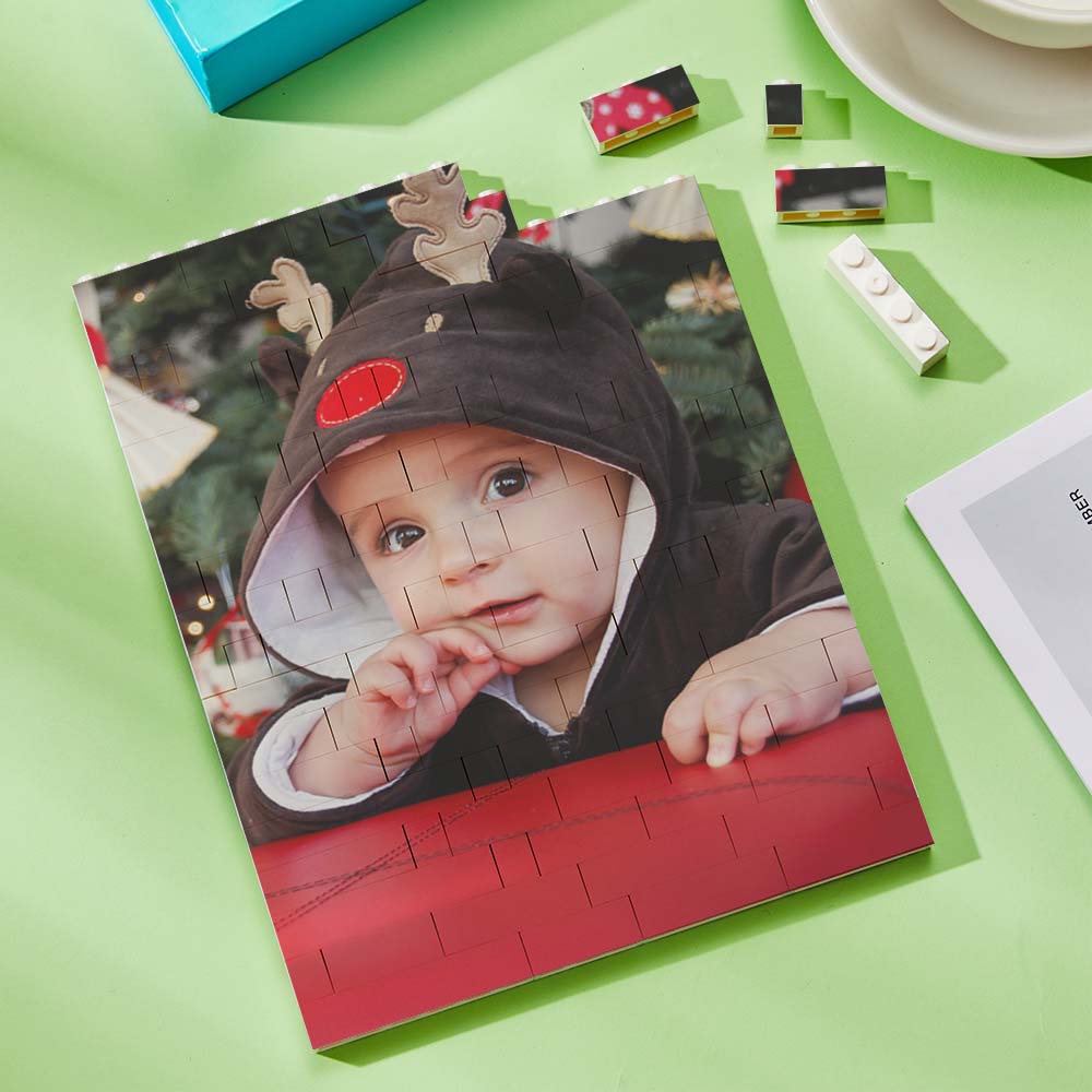 Personalized Brick Rectangle Building Photo Block Spotify Code Custom Text Frame