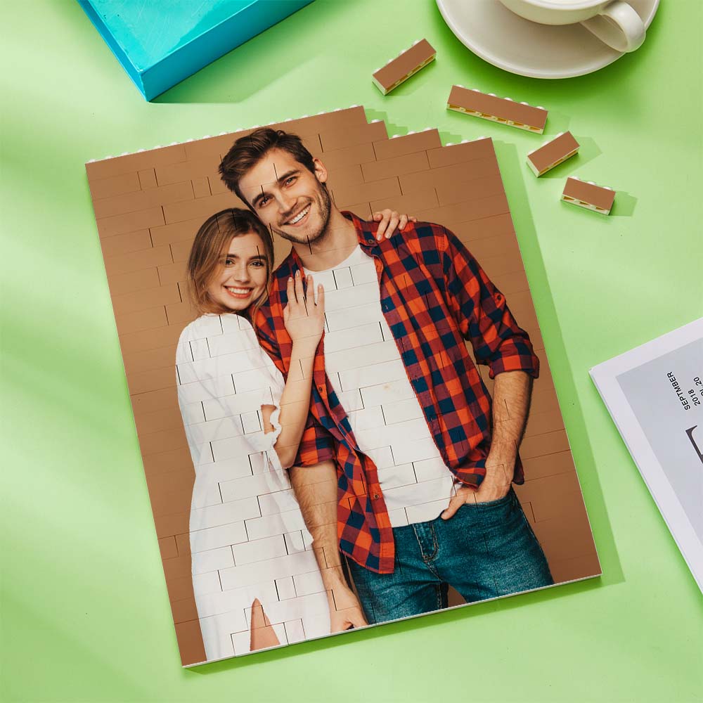 Personalized Brick Rectangle Building Photo Block Spotify Code Custom Text Frame