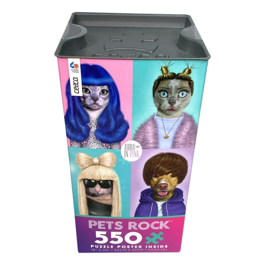 Ceaco Pets Rock Pop Stars 500 Piece Jigsaw Puzzle Poster