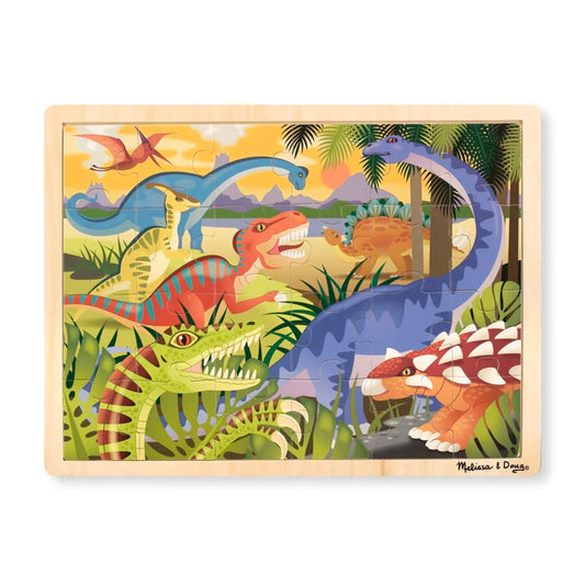 Melissa & Doug Wooden Jigsaw Puzzle | Dinosaurs