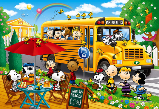 Epoch 1053Pc Jigsaw Puzzle Peanuts Snoopy School Bus Slide Japan (26X38Cm)