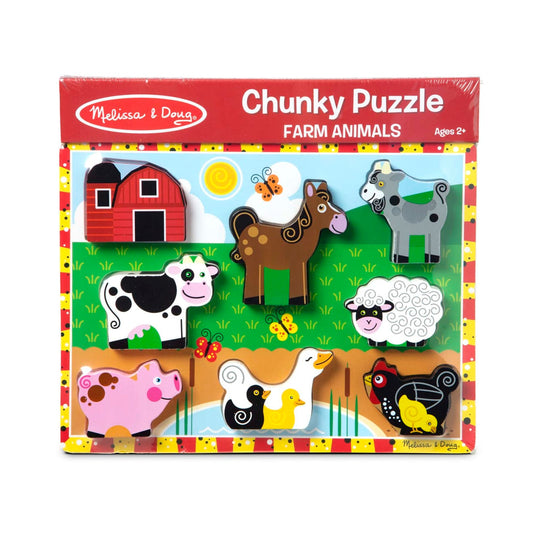 Melissa & Doug Chunky Puzzle | Farm Animals