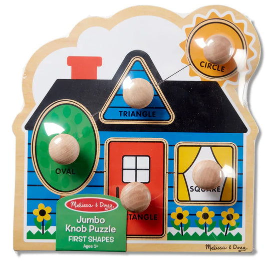 Melissa & Doug Jumbo Knob Puzzle | First Shapes