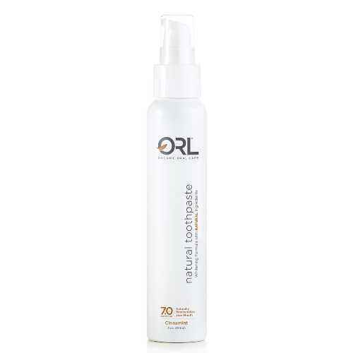 ORL Cinnamint Toothpaste bottle - Organic and natural and fluoride free with hydroxyapatite