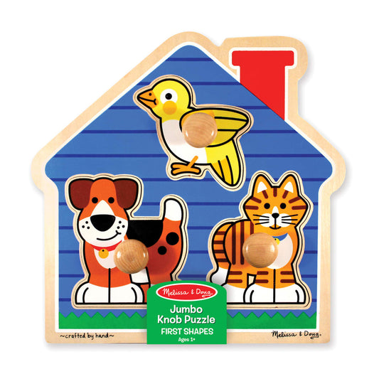 Melissa & Doug Jumbo Knob Puzzle | House Pets