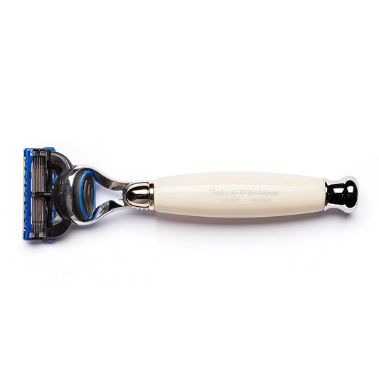 Edwardian Fusion Razor with Imitation Ivory Handle