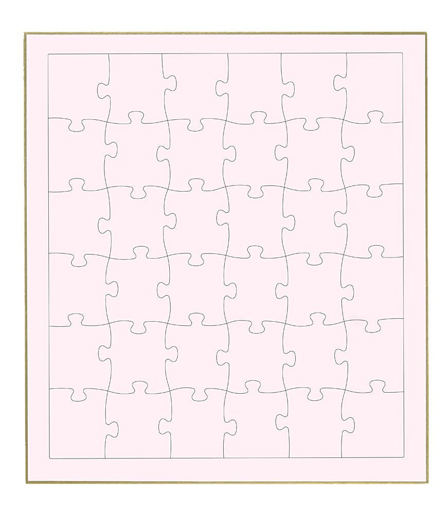 Beverly Jigsaw Puzzle WP-002 Signature Board Jigsaw Pink (36 Pieces) Blank Puzzle