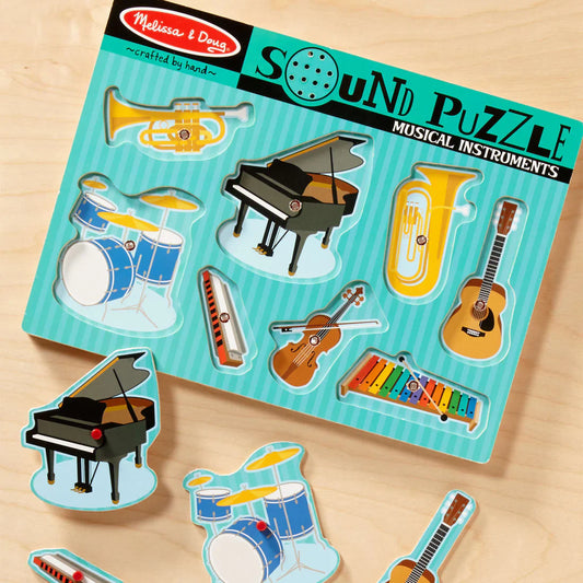 Melissa & Doug Sound Peg Puzzle | Musical Instuments