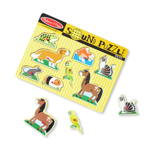 Melissa & Doug Sound Peg Puzzle | Pets