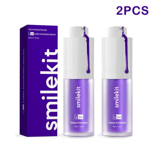 Smilekit Teeth Whitening Purple Toothpaste V34 Colour Mousse Dental Care For Teeth White Brightening Tooth Reduce Yellowing ShopOnlyDeal